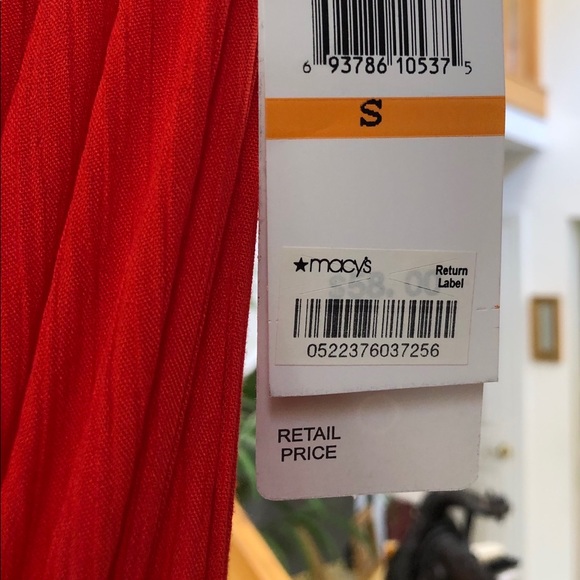 Strapless Red Bathing Suit Coverup ankle length with Elastic Top  Ruffle bottom - Picture 4 of 4